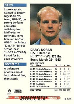 1991 Soccer Shots MSL #073 Daryl Doran Back
