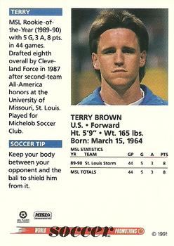 1991 Soccer Shots MSL #074 Terry Brown  Back