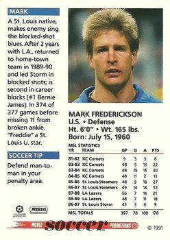 1991 Soccer Shots MSL #075 Mark Frederickson  Back