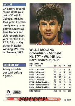 1991 Soccer Shots MSL #082 Willie Molano  Back