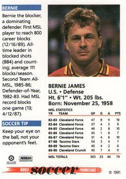 1991 Soccer Shots MSL #062 Bernie James  Back