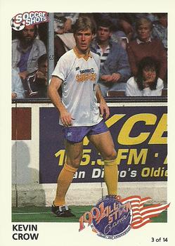 1991 Soccer Shots MSL - All-Star #3 Kevin Crow Front