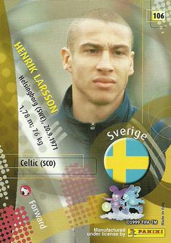 2002 Panini World Cup #106 Henrik Larsson Back