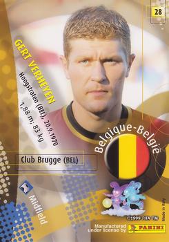 2002 Panini World Cup #28 Gert Verheyen Back