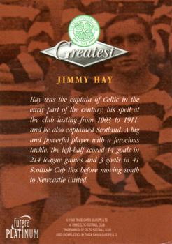 1999 Futera Platinum Celtic Greatest #NNO Jimmy Hay Back