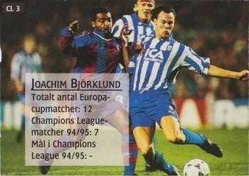 1995 Arena Allsvenskan - Champions #CL3 Joachim Björklund Back