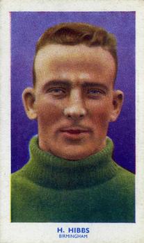 1939 R & J Hill Famous Footballers Series 1 #18 Harry Hibbs Front