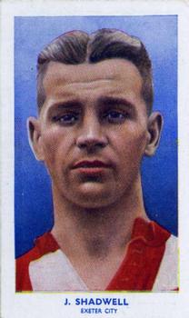 1939 R & J Hill Famous Footballers Series 1 #50 John Shadwell Front