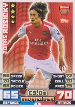2014-15 Topps Match Attax Premier League Extra #5 Tomas Rosicky Front