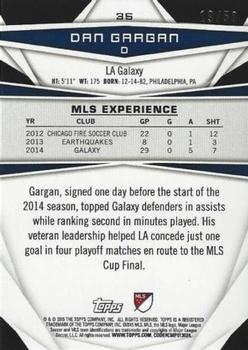 2015 Topps MLS - Blue #35 Dan Gargan Back