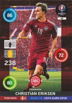 2015 Panini Adrenalyn XL Road to Euro 2016 - Denmark Variation Cards #49 Christian Eriksen Front