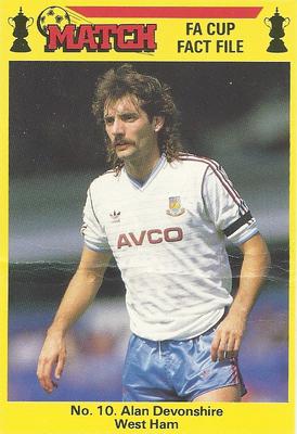 1986-87 Match FA Cup Fact File #10 Alan Devonshire Front