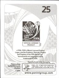 2015 Panini Women's World Cup Stickers #25 Karina LeBlanc Back
