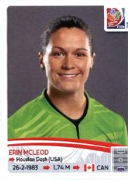 2015 Panini Women's World Cup Stickers #26 Erin McLeod Front