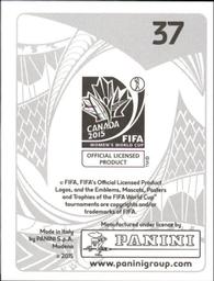 2015 Panini Women's World Cup Stickers #37 Josee Belanger Back