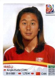 2015 Panini Women's World Cup Stickers #57 Yang Li Front