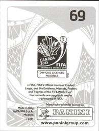 2015 Panini Women's World Cup Stickers #69 Rebekah Stott Back