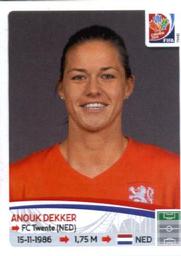 2015 Panini Women's World Cup Stickers #94 Anouk Dekker Front