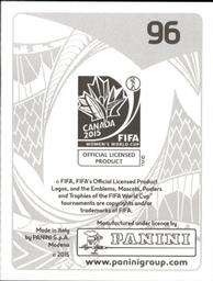 2015 Panini Women's World Cup Stickers #96 Manon Melis Back