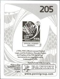 2015 Panini Women's World Cup Stickers #205 Martina Moser Back