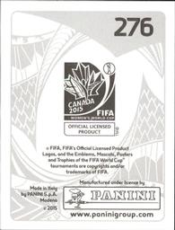 2015 Panini Women's World Cup Stickers #276 Servet Uzunlar Back
