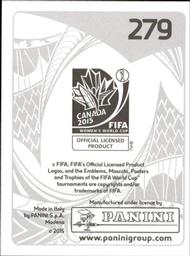 2015 Panini Women's World Cup Stickers #279 Elise Kellond-Knight Back