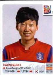 2015 Panini Women's World Cup Stickers #356 Kwon Hahnul Front