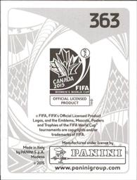 2015 Panini Women's World Cup Stickers #363 Ji Soyun Back