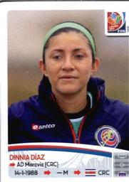 2015 Panini Women's World Cup Stickers #386 Dinnia Diaz Front