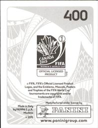 2015 Panini Women's World Cup Stickers #400 Raquel Rodriguez Back