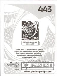 2015 Panini Women's World Cup Stickers #443 Sandra Sepulveda Back
