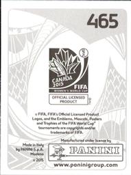 2015 Panini Women's World Cup Stickers #465 Valeria Miranda Back