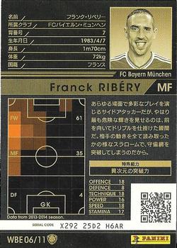 2013-14 Panini/Sega World Club Champion Football - World's Best Eleven #WBE06 Franck Ribery Back