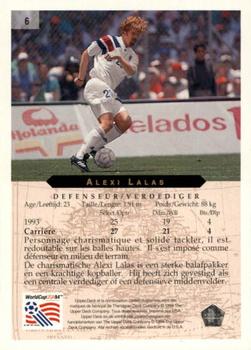 1994 Upper Deck World Cup Contenders French/Dutch #6 Alexi Lalas Back