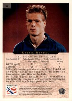 1994 Upper Deck World Cup Contenders French/Dutch #97 Kjetil Rekdal Back