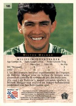 1994 Upper Deck World Cup Contenders French/Dutch #185 Milton Melgar Back