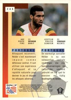 1994 Upper Deck World Cup Contenders French/Dutch #245 Helder Back