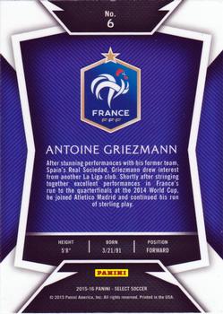 2015-16 Panini Select #6 Antoine Griezmann Back