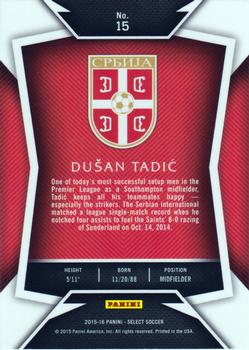 2015-16 Panini Select #15 Dusan Tadic Back