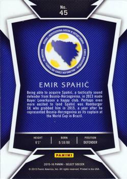2015-16 Panini Select #45 Emir Spahic Back