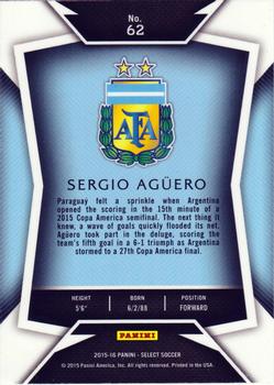 2015-16 Panini Select #62 Sergio Aguero Back