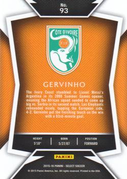 2015-16 Panini Select #93 Gervinho Back
