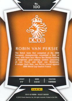 2015-16 Panini Select #100 Robin van Persie Back