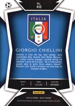 2015-16 Panini Select #48 Giorgio Chiellini Back