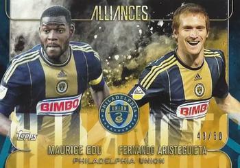 2015 Topps Apex MLS - Alliances Gold #A-14 Fernando Aristeguieta / Maurice Edu Front