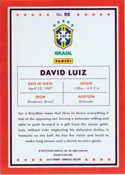 2015 Donruss - Black Panini Logo #55 David Luiz Back