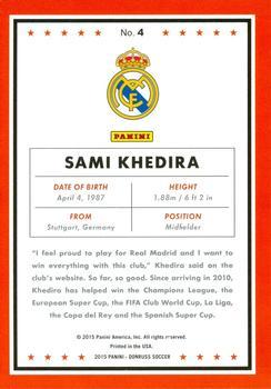2015 Donruss - Gold Press Proof #4 Sami Khedira Back
