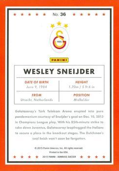 2015 Donruss - Gold Press Proof #36 Wesley Sneijder Back
