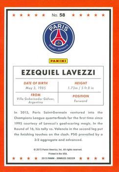 2015 Donruss - Gold Press Proof #58 Ezequiel Lavezzi Back