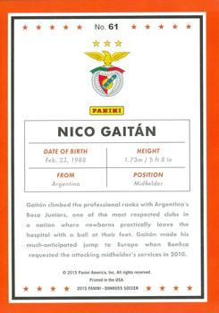 2015 Donruss - Gold Press Proof #61 Nico Gaitan Back